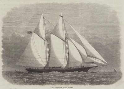 Amerykański jacht Safona autorstwa Edwin Weedon